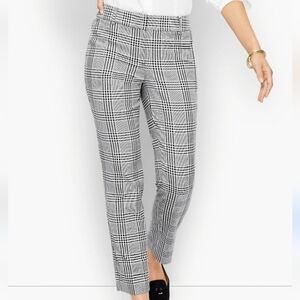 Talbots Monochrome Plaid Cropped Pants